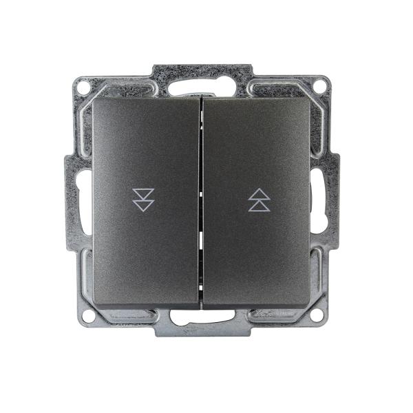 Gunsan Visage Jalousietaster Rolladentaster Unterputz Dunkelsilber